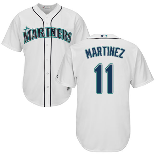 Mariners #11 Edgar Martinez White Cool Base Stitched Youth MLB Jersey
